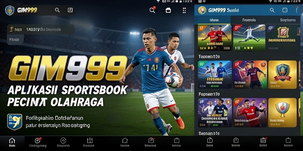 Tampilan utama gameplay Sportsbook GIM999 dengan berbagai opsi taruhan.