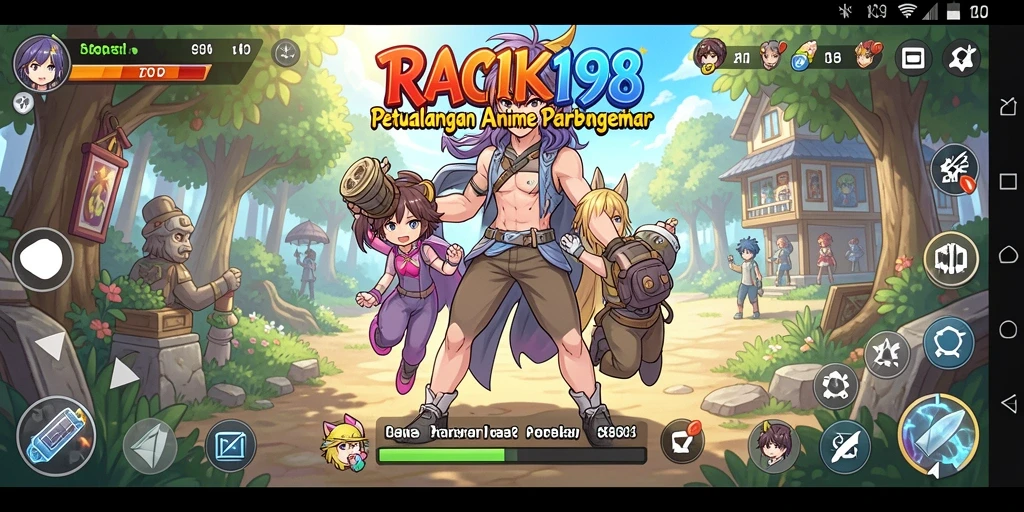 Screenshot gameplay <strong>RACIK198</strong> yang menampilkan aksi seru dan karakter anime.